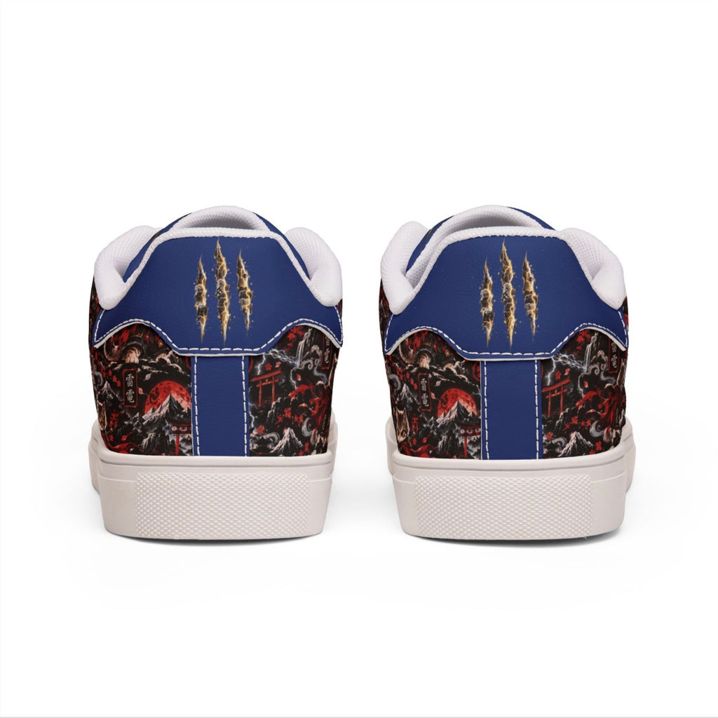 RAIDEN ⚡ — The Lightning Samurai Men's Low-Top Leather Sneakers