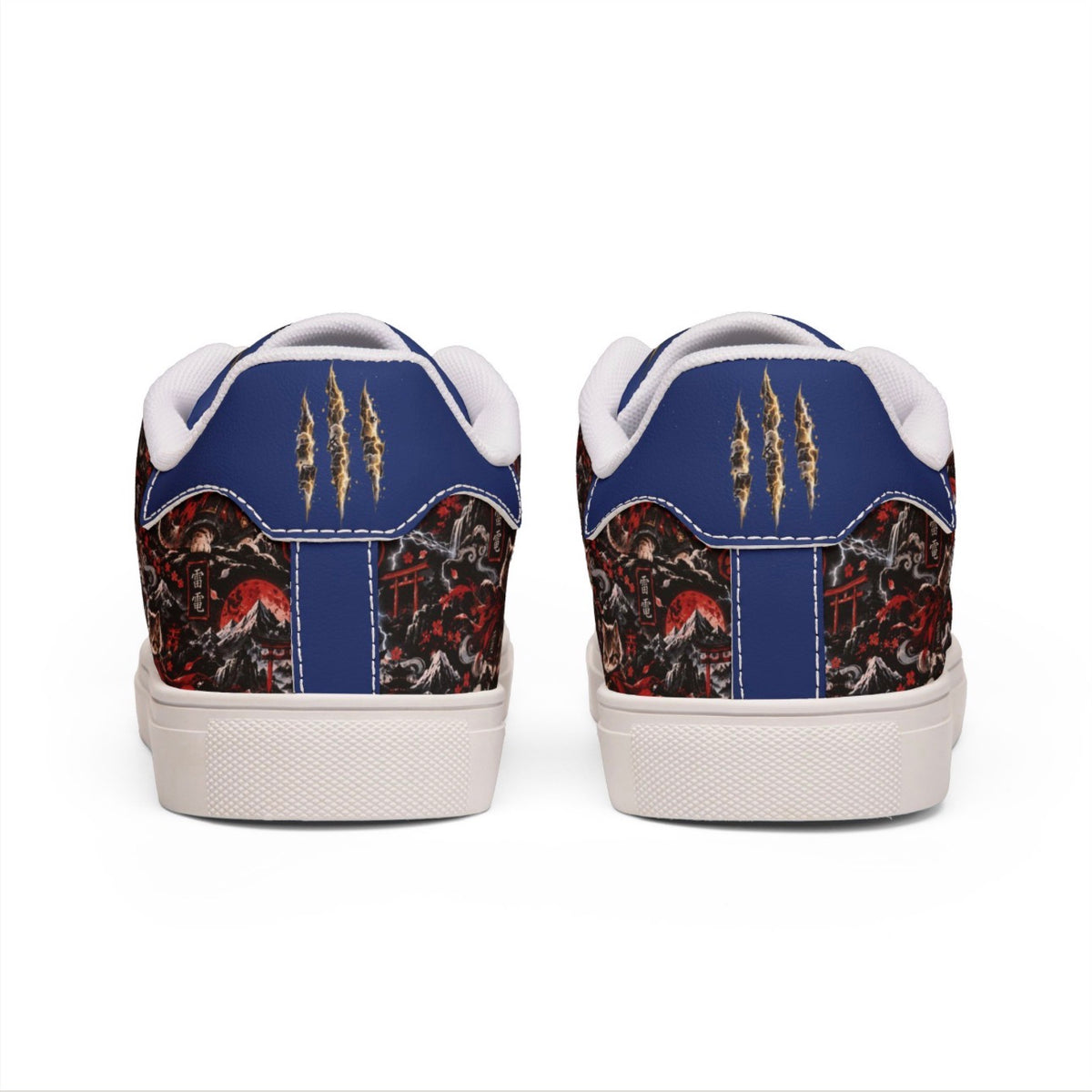 RAIDEN ⚡ — The Lightning Samurai Men's Low-Top Leather Sneakers