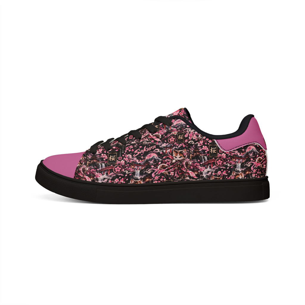 SAKURA 🌸 — The Blossom Archer Men's Low-Top Leather Sneakers