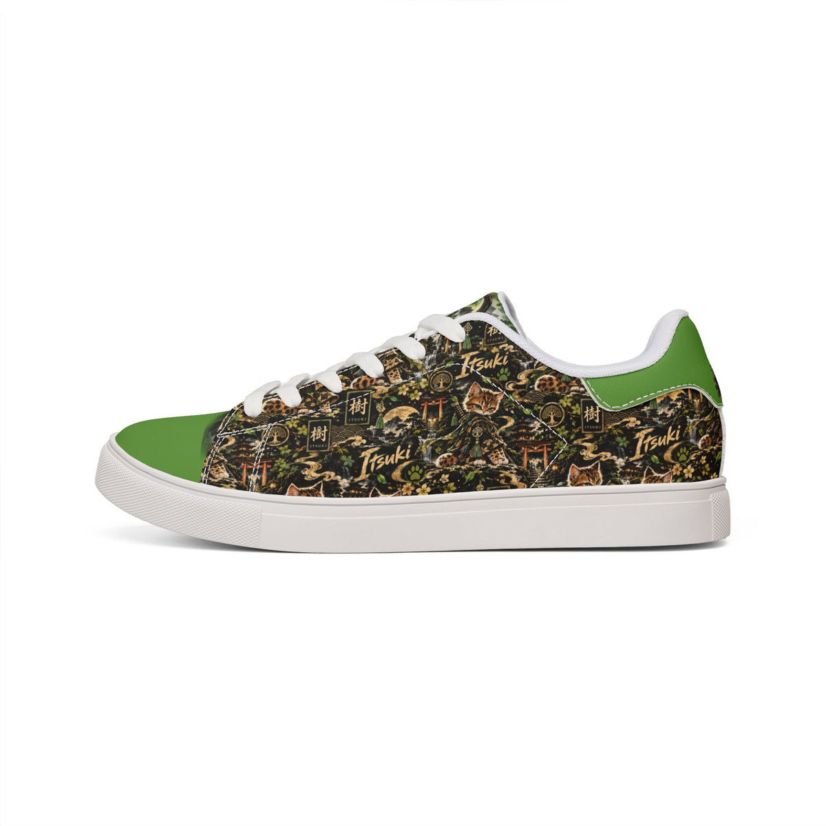 ITSUKI 🌿 — The Forest Guardian Men's Low-Top Leather Sneakers