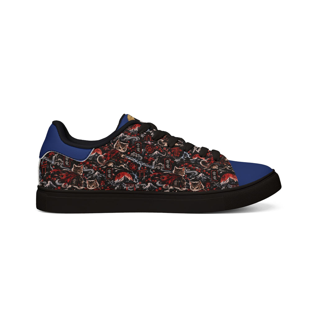 RAIDEN ⚡ — The Lightning Samurai Men's Low-Top Leather Sneakers