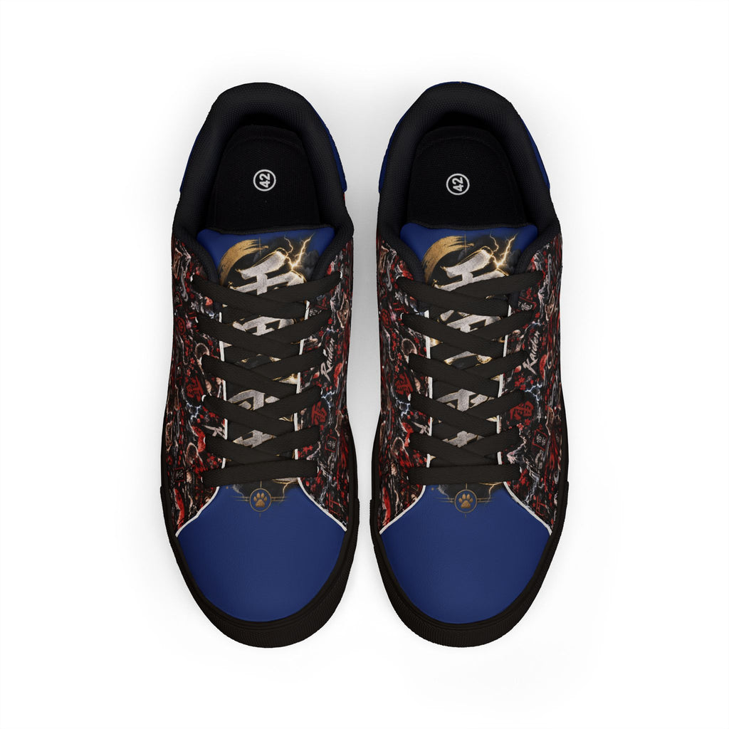 RAIDEN ⚡ — The Lightning Samurai Men's Low-Top Leather Sneakers