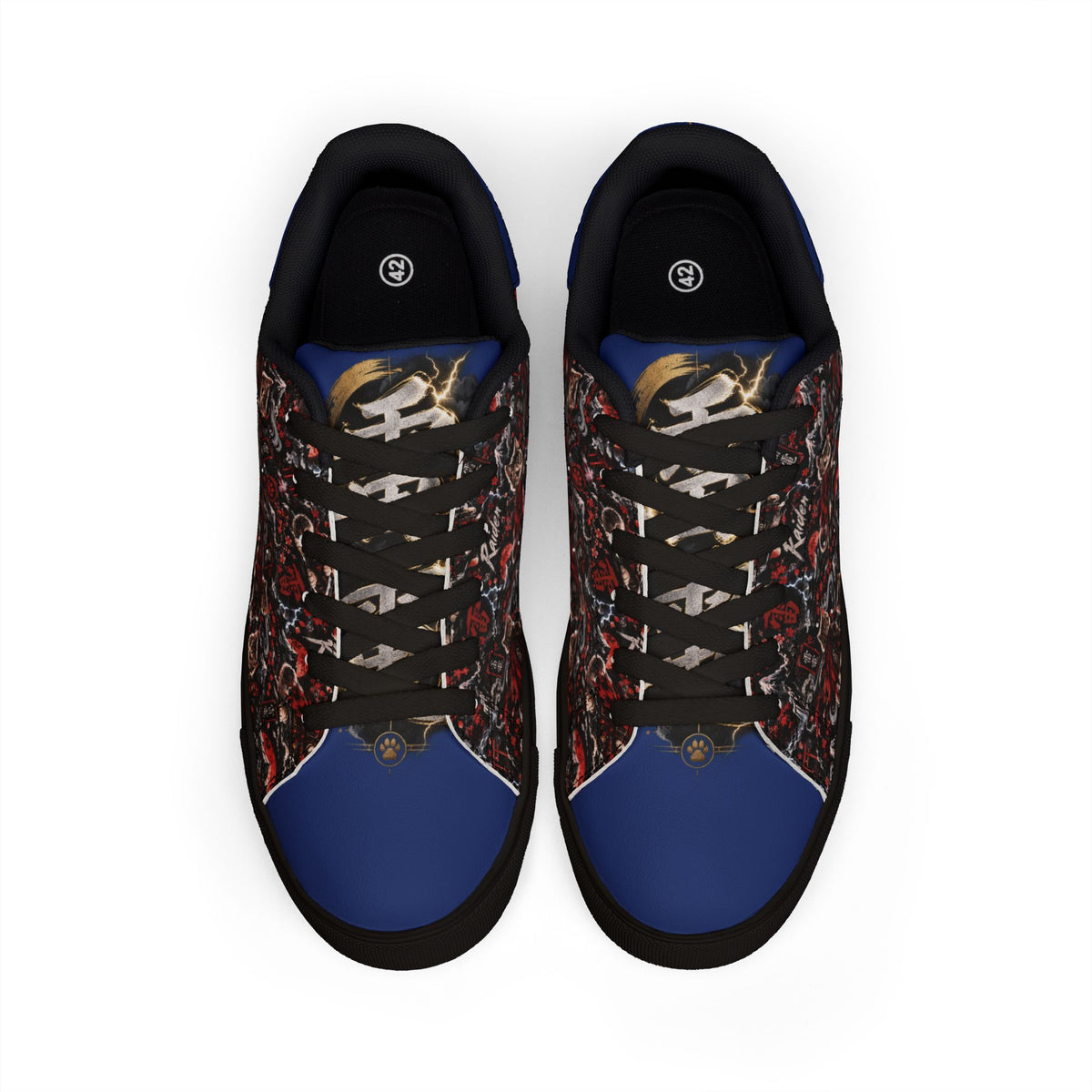 RAIDEN ⚡ — The Lightning Samurai Men's Low-Top Leather Sneakers