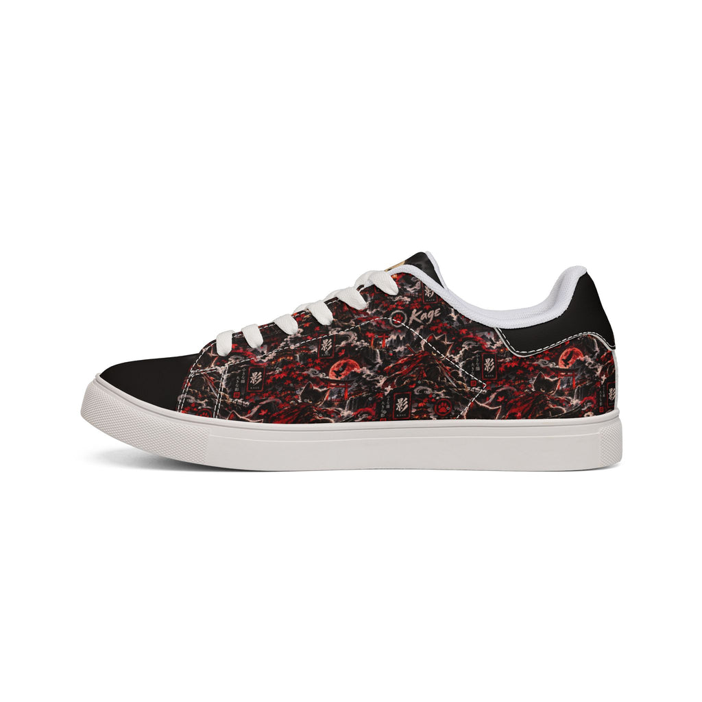 KAGE 🌑 — The Shadow Ninja Men's Low-Top Leather Sneakers