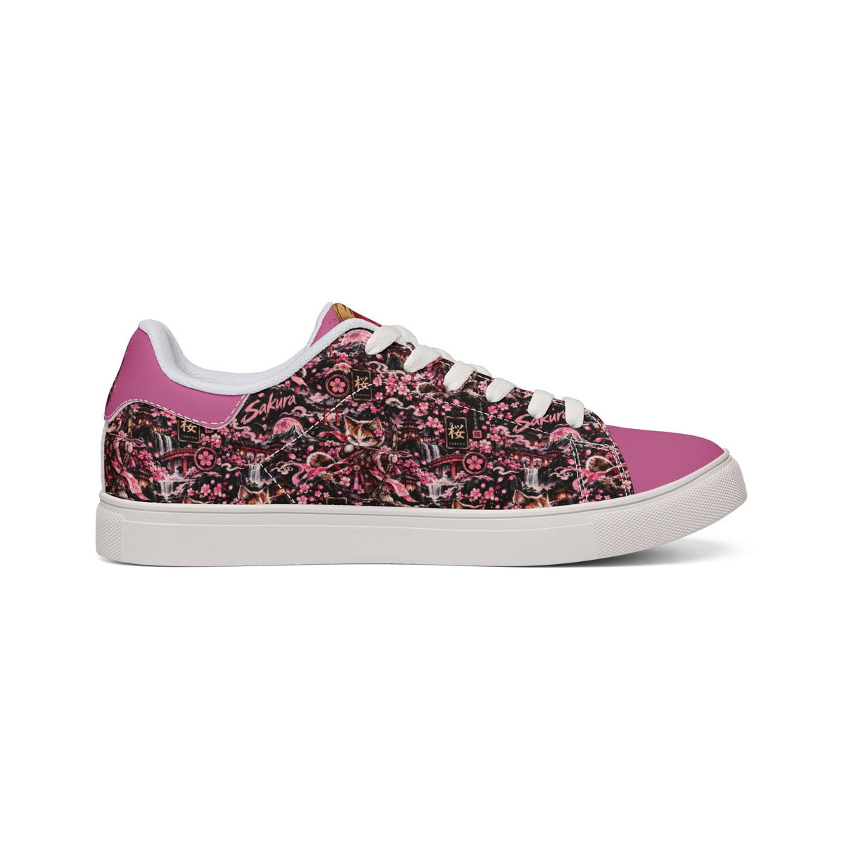 SAKURA 🌸 — The Blossom Archer Men's Low-Top Leather Sneakers