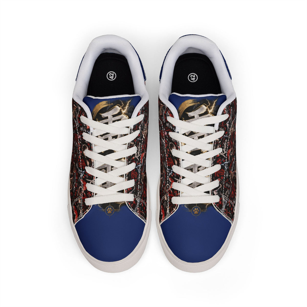 RAIDEN ⚡ — The Lightning Samurai Men's Low-Top Leather Sneakers