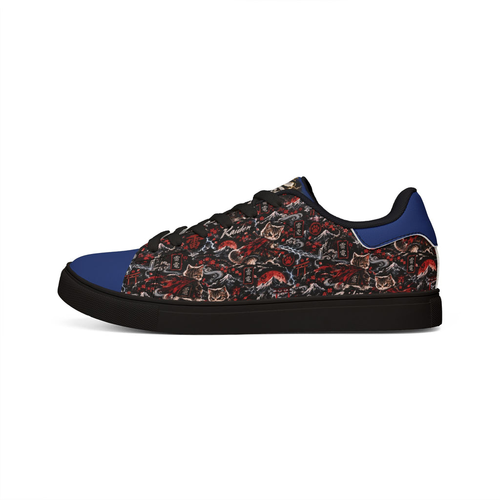 RAIDEN ⚡ — The Lightning Samurai Men's Low-Top Leather Sneakers
