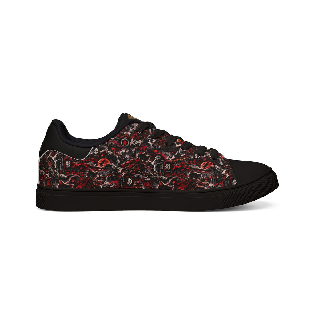 KAGE 🌑 — The Shadow Ninja Men's Low-Top Leather Sneakers