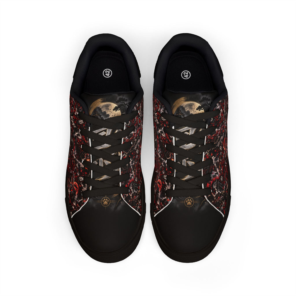 KAGE 🌑 — The Shadow Ninja Men's Low-Top Leather Sneakers