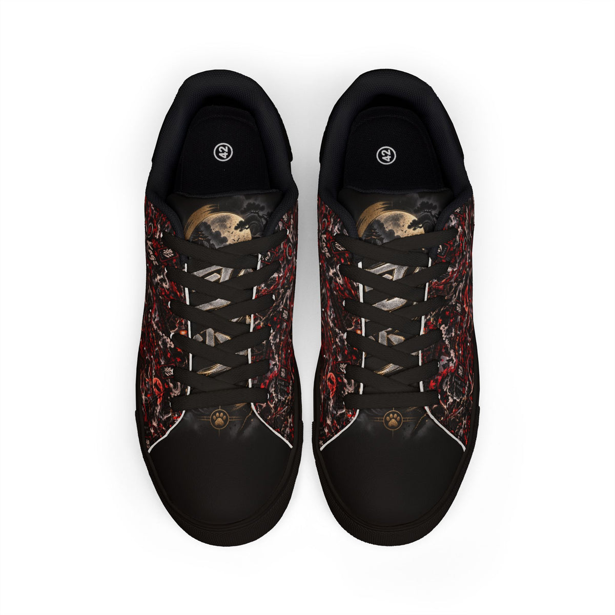 KAGE 🌑 — The Shadow Ninja Men's Low-Top Leather Sneakers