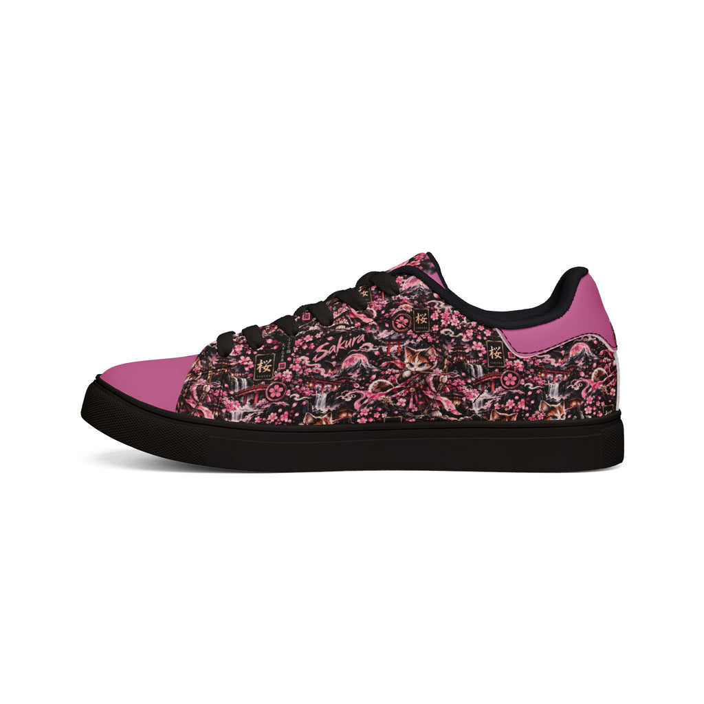 SAKURA 🌸 — The Blossom Archer Men's Low-Top Leather Sneakers