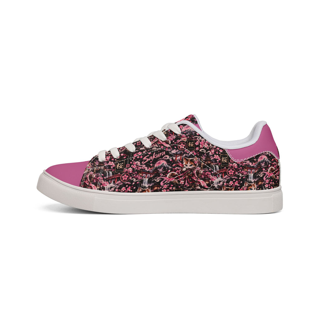 SAKURA 🌸 — The Blossom Archer Men's Low-Top Leather Sneakers