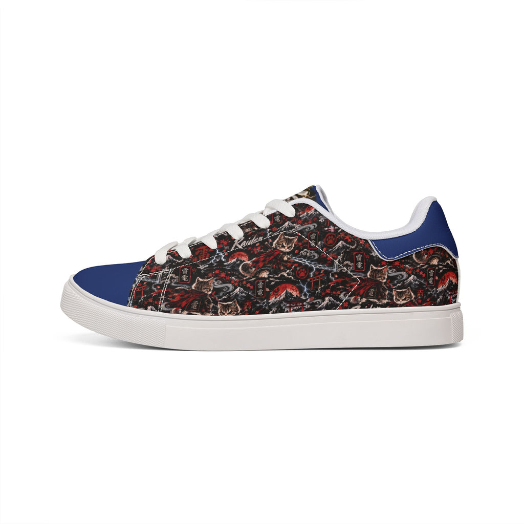 RAIDEN ⚡ — The Lightning Samurai Men's Low-Top Leather Sneakers