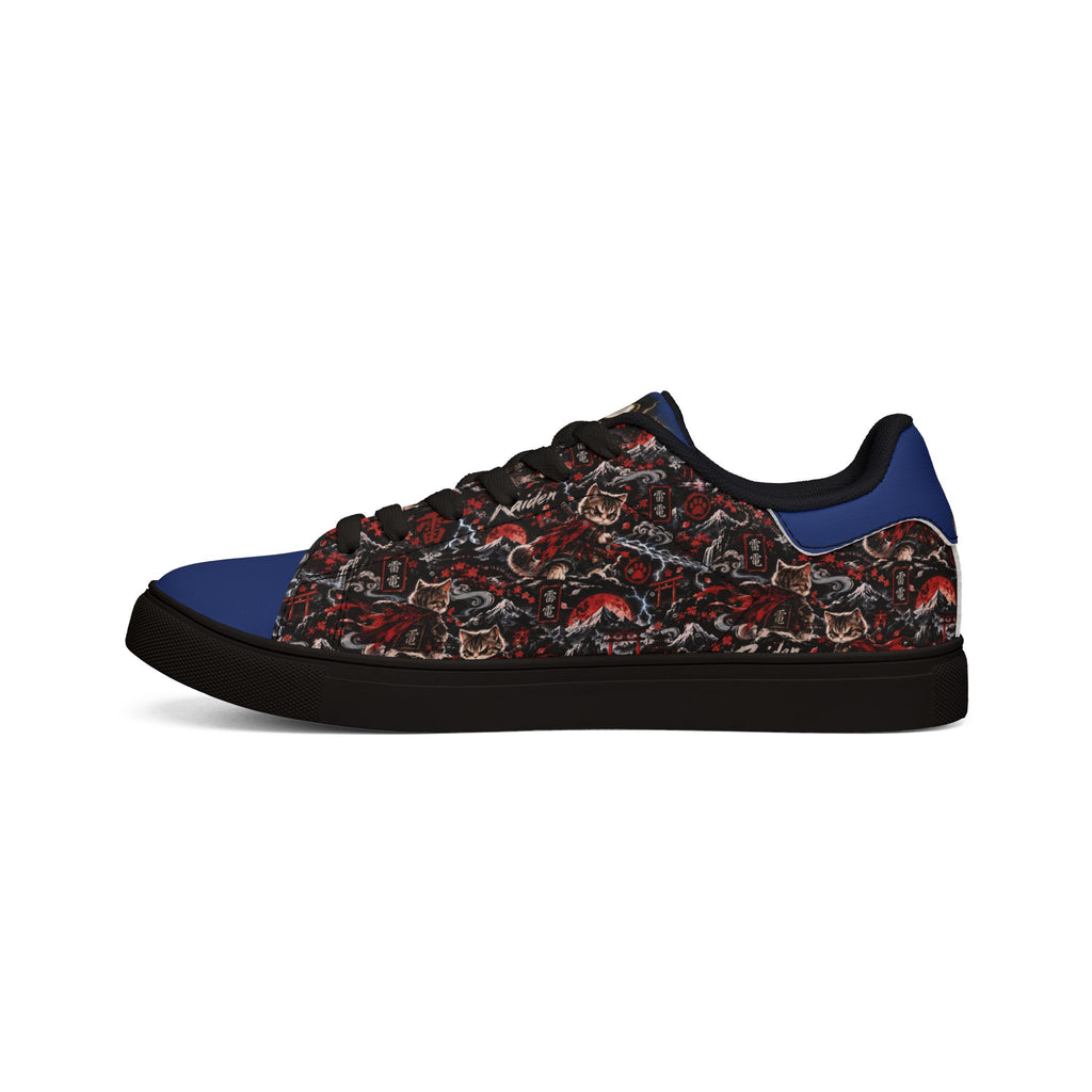 RAIDEN ⚡ — The Lightning Samurai Men's Low-Top Leather Sneakers