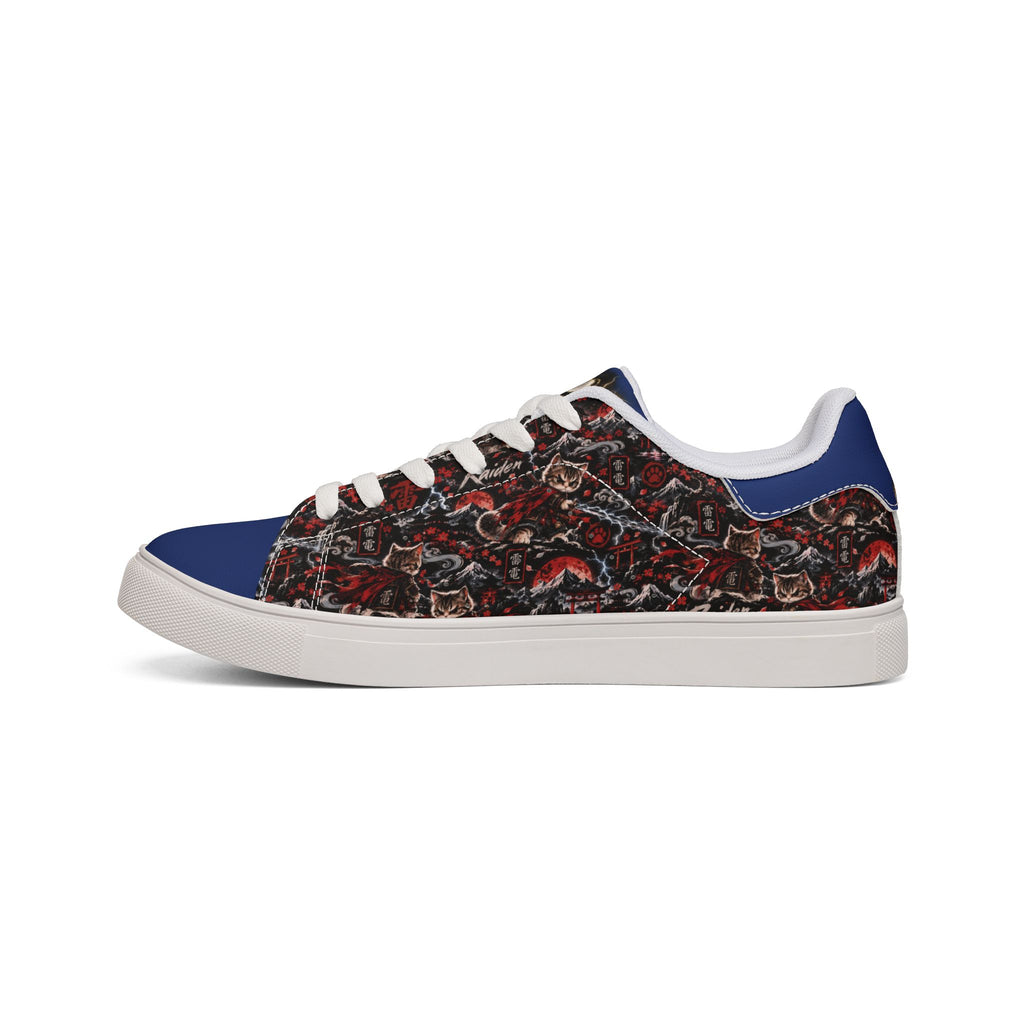 RAIDEN ⚡ — The Lightning Samurai Men's Low-Top Leather Sneakers