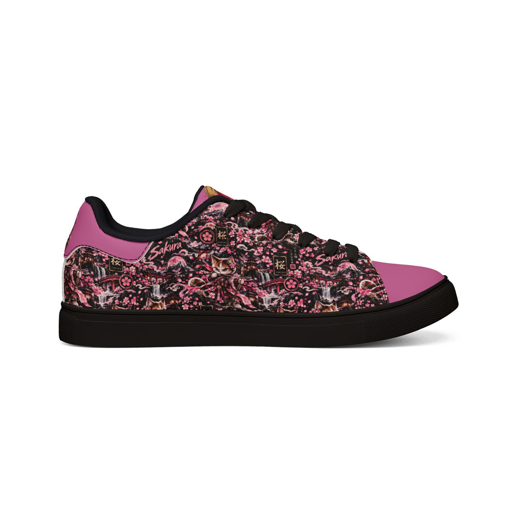 SAKURA 🌸 — The Blossom Archer Men's Low-Top Leather Sneakers