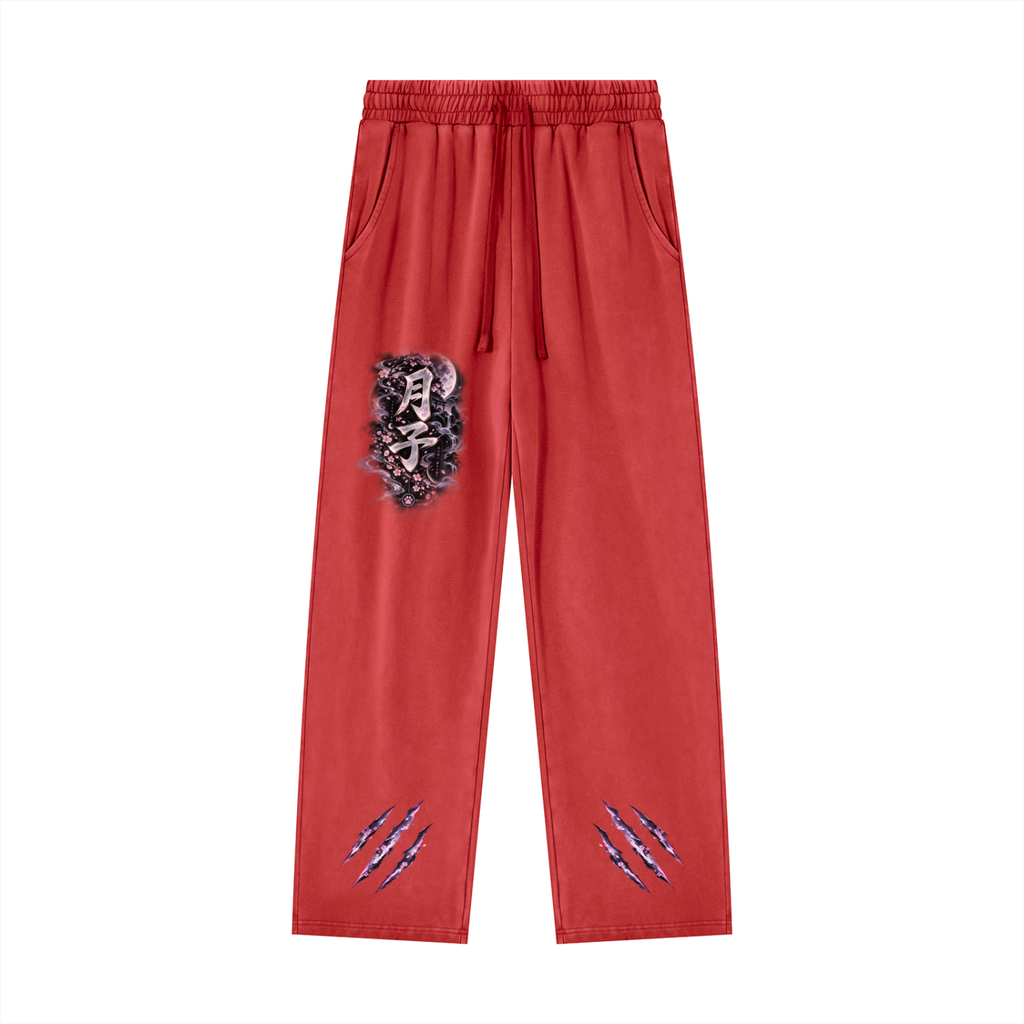 TSUKIKO 🌙 — The Moon Guardian Unisex Heavyweight Vintage Wash Sweatpants