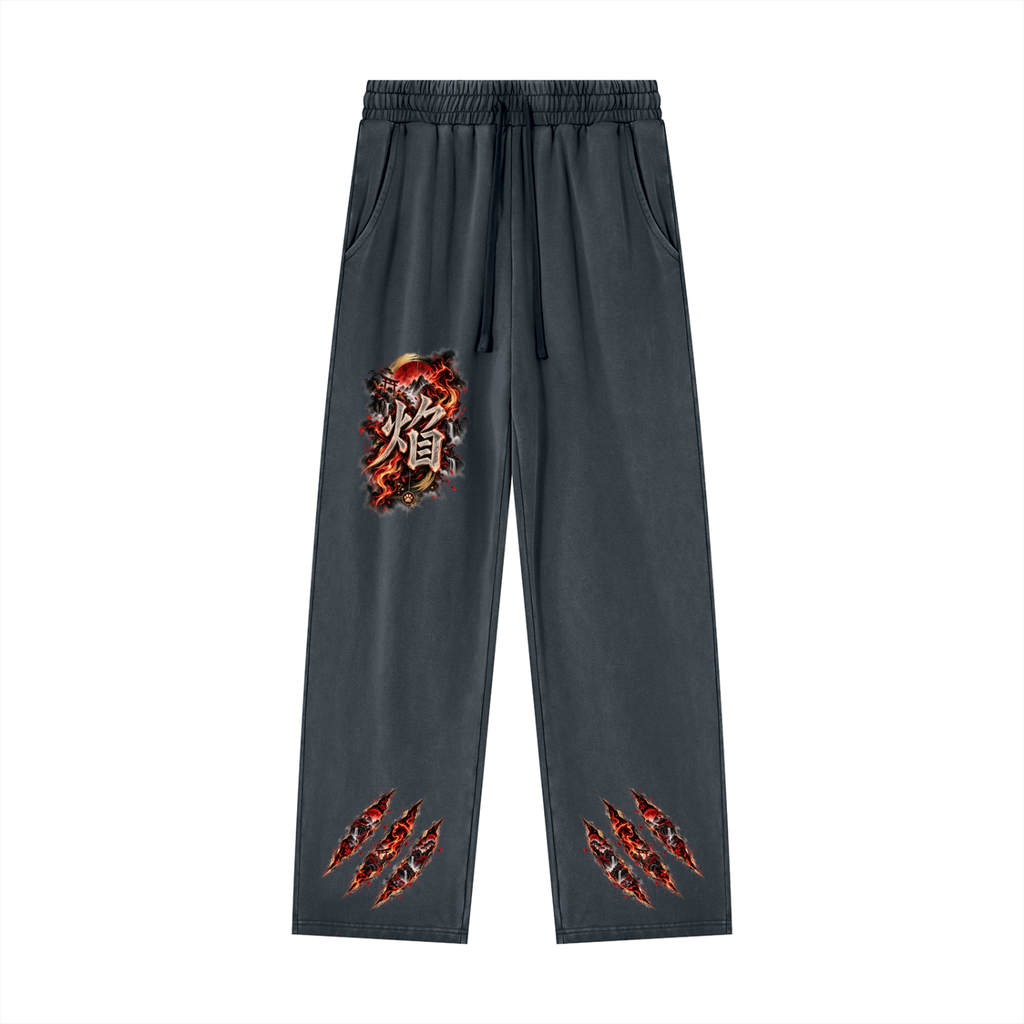 HOMURA 🔥 — The Fire Guardian Unisex Heavyweight Vintage Wash Sweatpants
