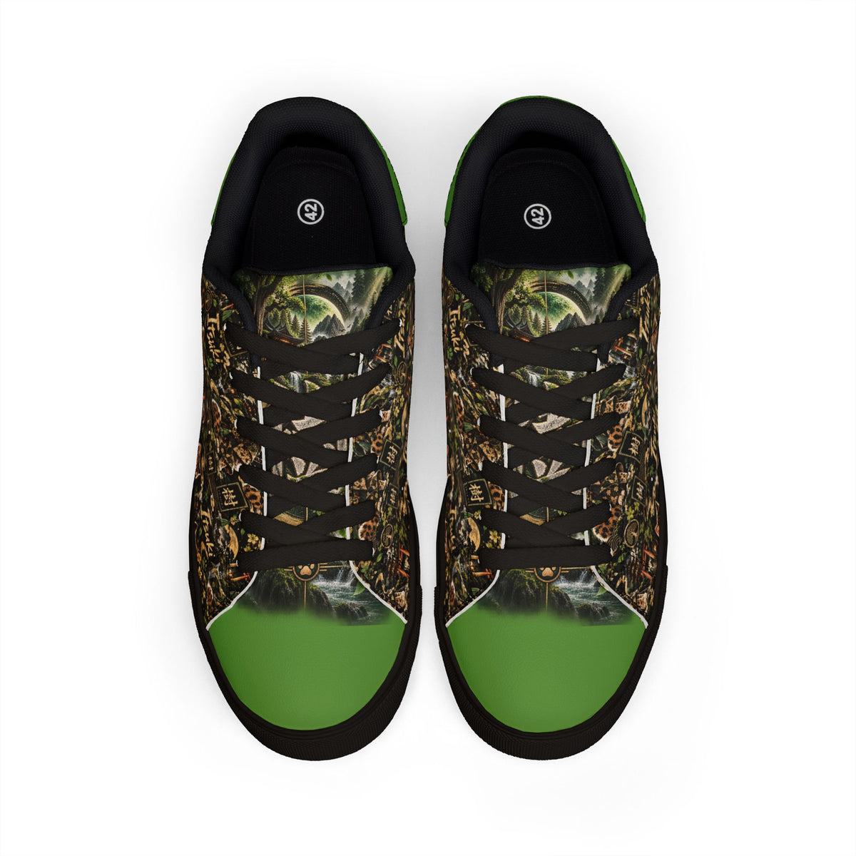 ITSUKI 🌿 — The Forest Guardian Men's Low-Top Leather Sneakers