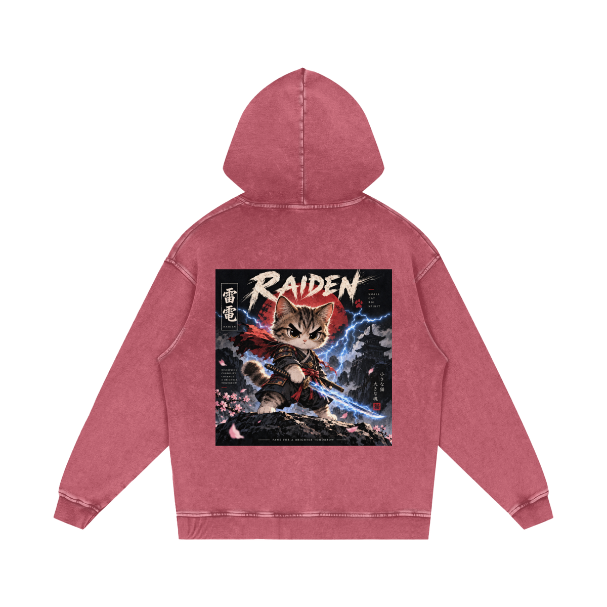 Snow Washed Loose Cotton Hoodie
