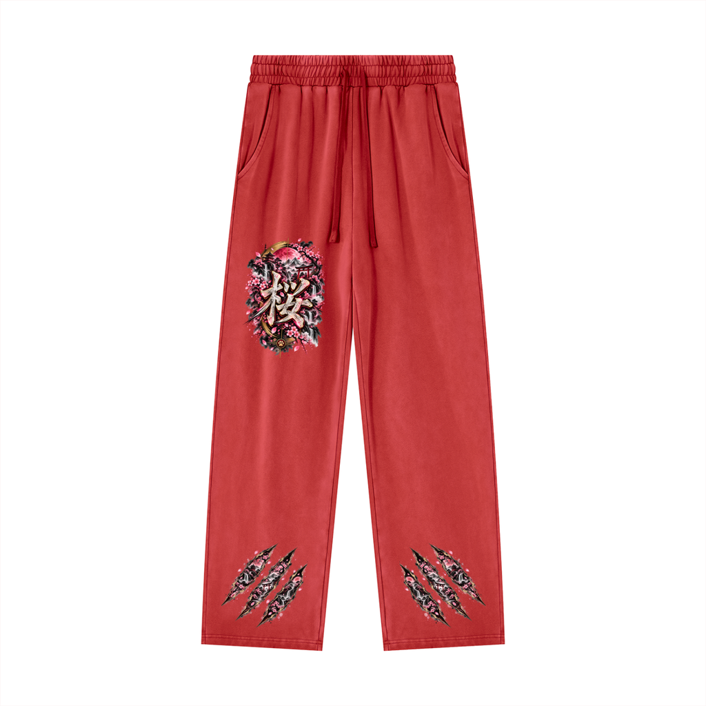 SAKURA 🌸 — The Blossom Archer Unisex Heavyweight Vintage Wash Sweatpants