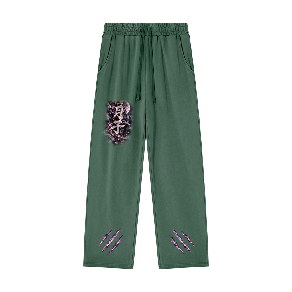 TSUKIKO 🌙 — The Moon Guardian Unisex Heavyweight Vintage Wash Sweatpants