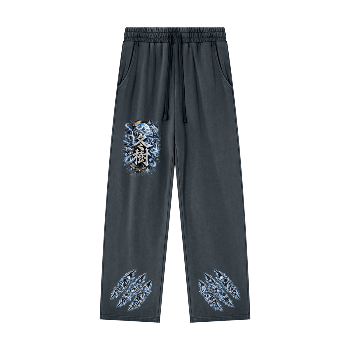 FUYUKI ❄️ — The Snow Warrior Unisex Heavyweight Vintage Wash Sweatpants
