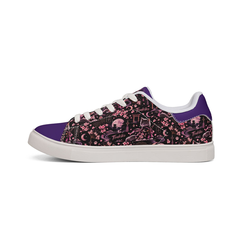 TSUKIKO 🌙 — The Moon Guardian Men's Low-Top Leather Sneakers