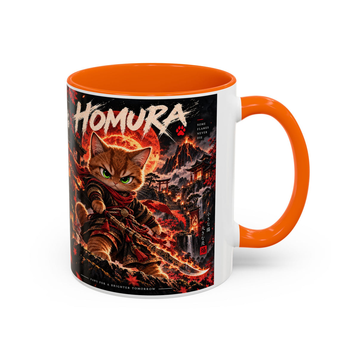 HOMURA 🔥 — The Fire Guardian Accent Coffee Mug (11, 15oz)