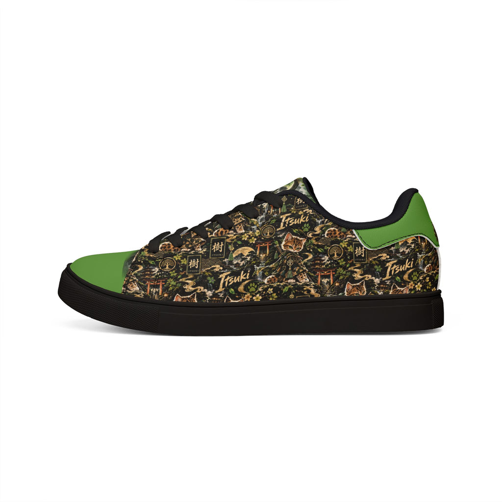 ITSUKI 🌿 — The Forest Guardian Men's Low-Top Leather Sneakers