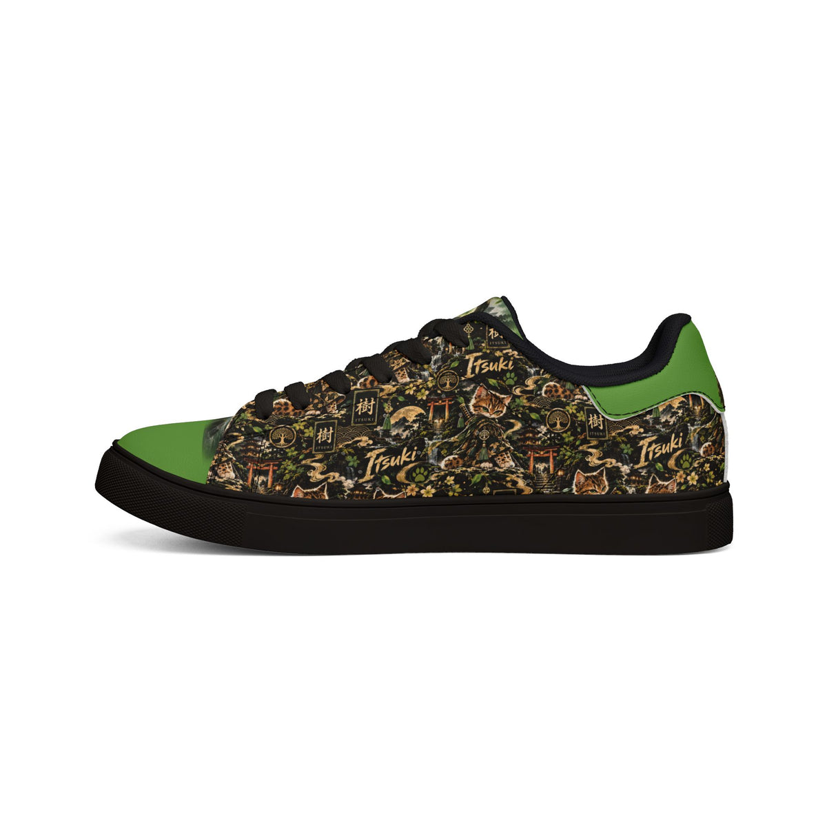 ITSUKI 🌿 — The Forest Guardian Men's Low-Top Leather Sneakers