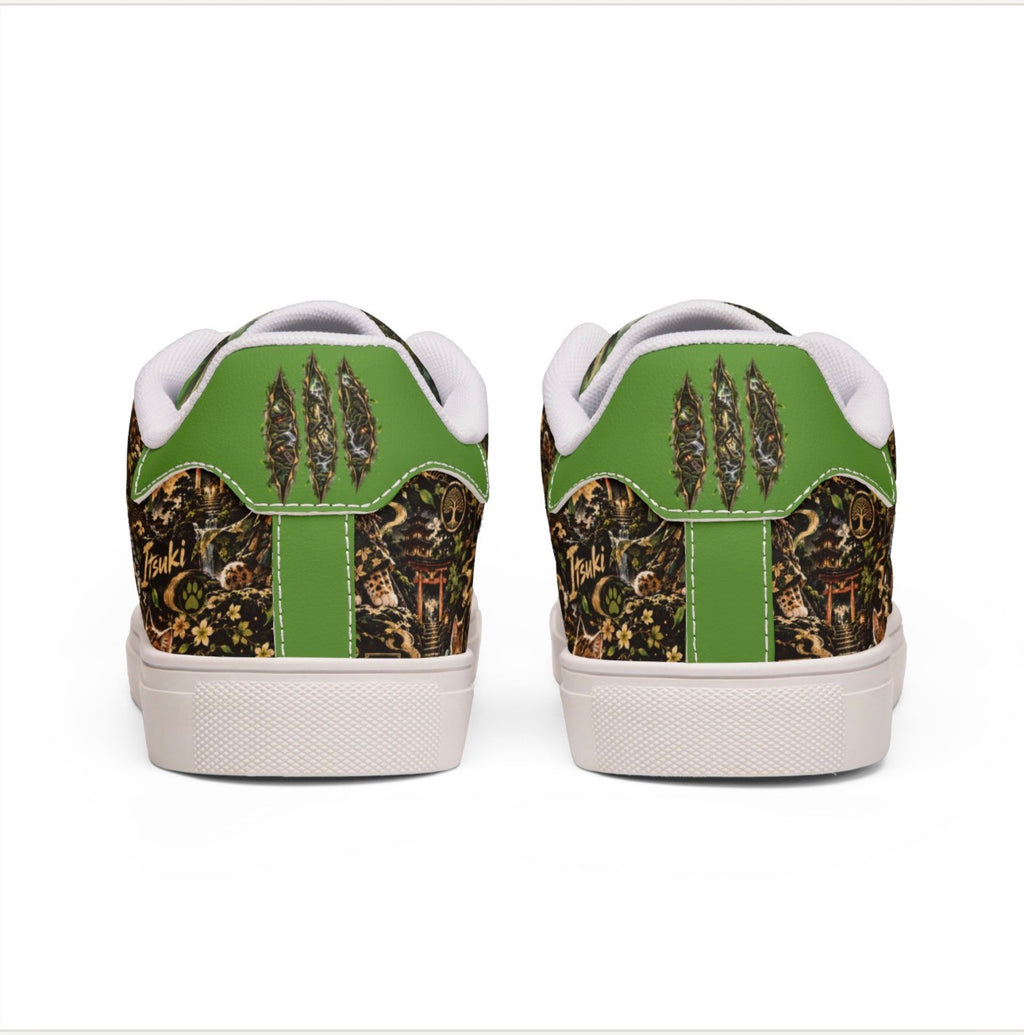 ITSUKI 🌿 — The Forest Guardian Men's Low-Top Leather Sneakers