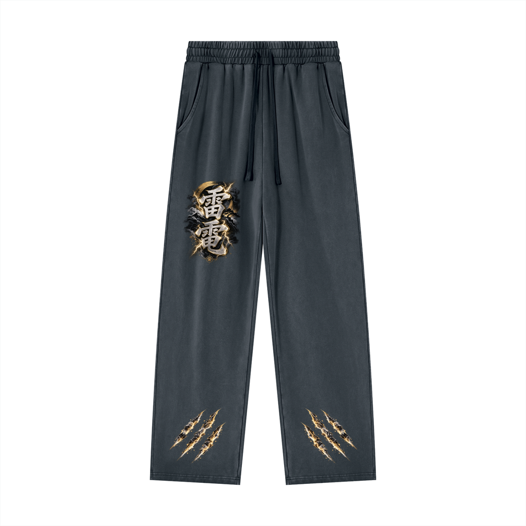 RAIDEN ⚡ — The Lightning Samurai Unisex Heavyweight Vintage Wash Sweatpants