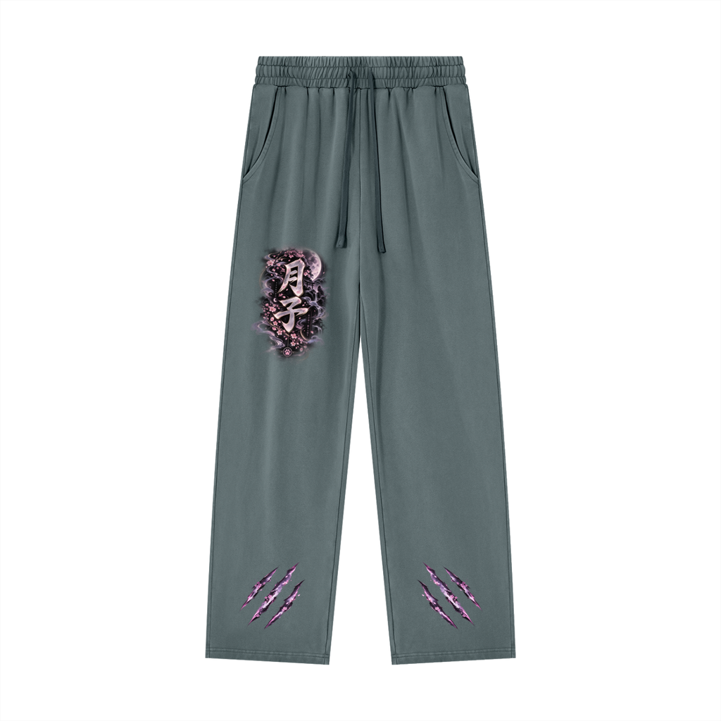 TSUKIKO 🌙 — The Moon Guardian Unisex Heavyweight Vintage Wash Sweatpants