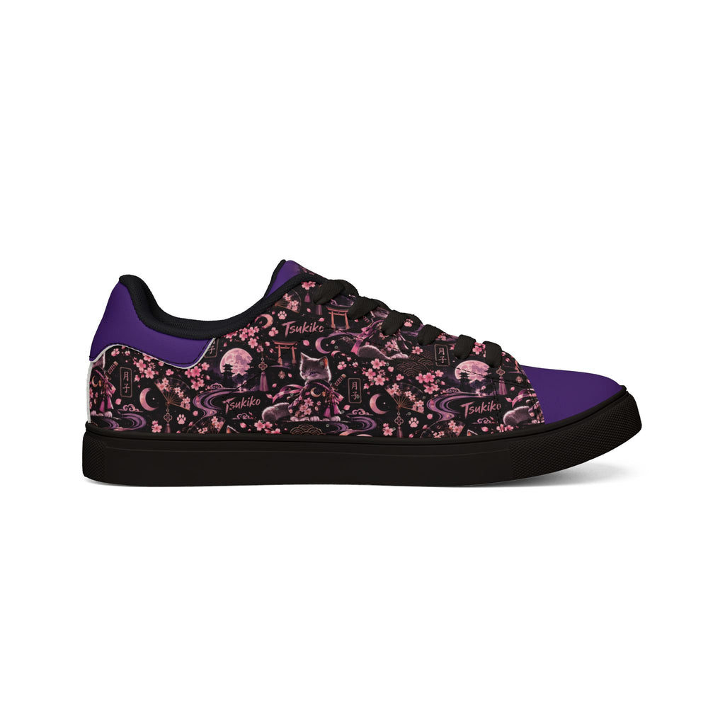 TSUKIKO 🌙 — The Moon Guardian Men's Low-Top Leather Sneakers
