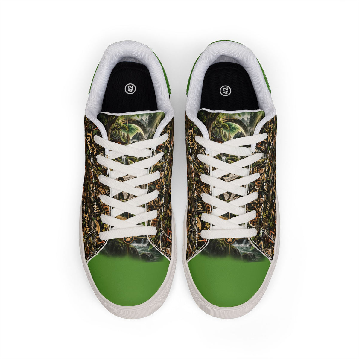 ITSUKI 🌿 — The Forest Guardian Men's Low-Top Leather Sneakers
