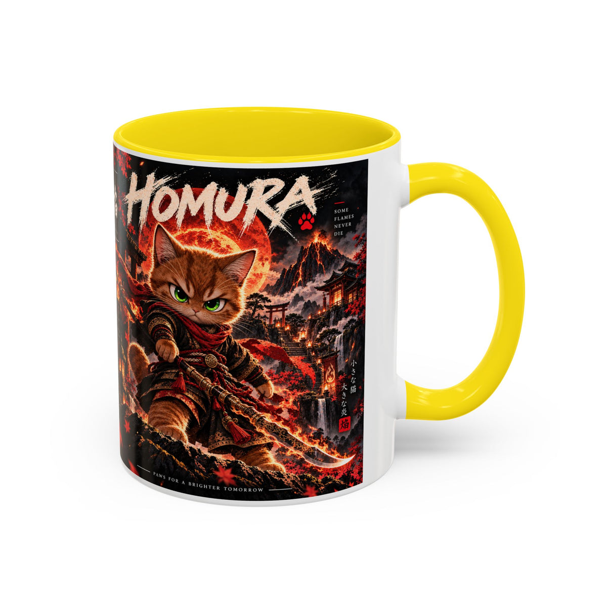 HOMURA 🔥 — The Fire Guardian Accent Coffee Mug (11, 15oz)