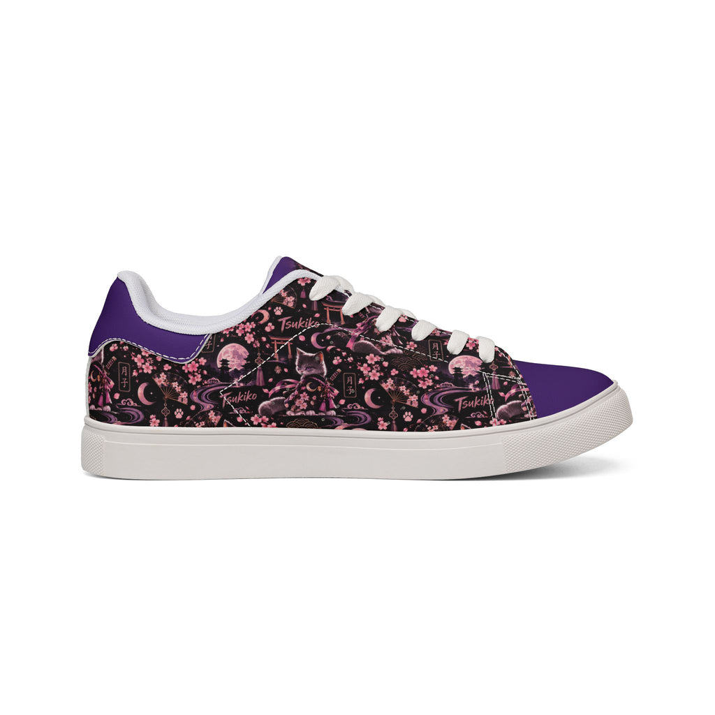 TSUKIKO 🌙 — The Moon Guardian Men's Low-Top Leather Sneakers