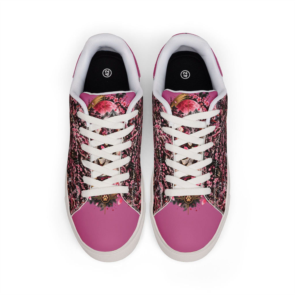SAKURA 🌸 — The Blossom Archer Men's Low-Top Leather Sneakers