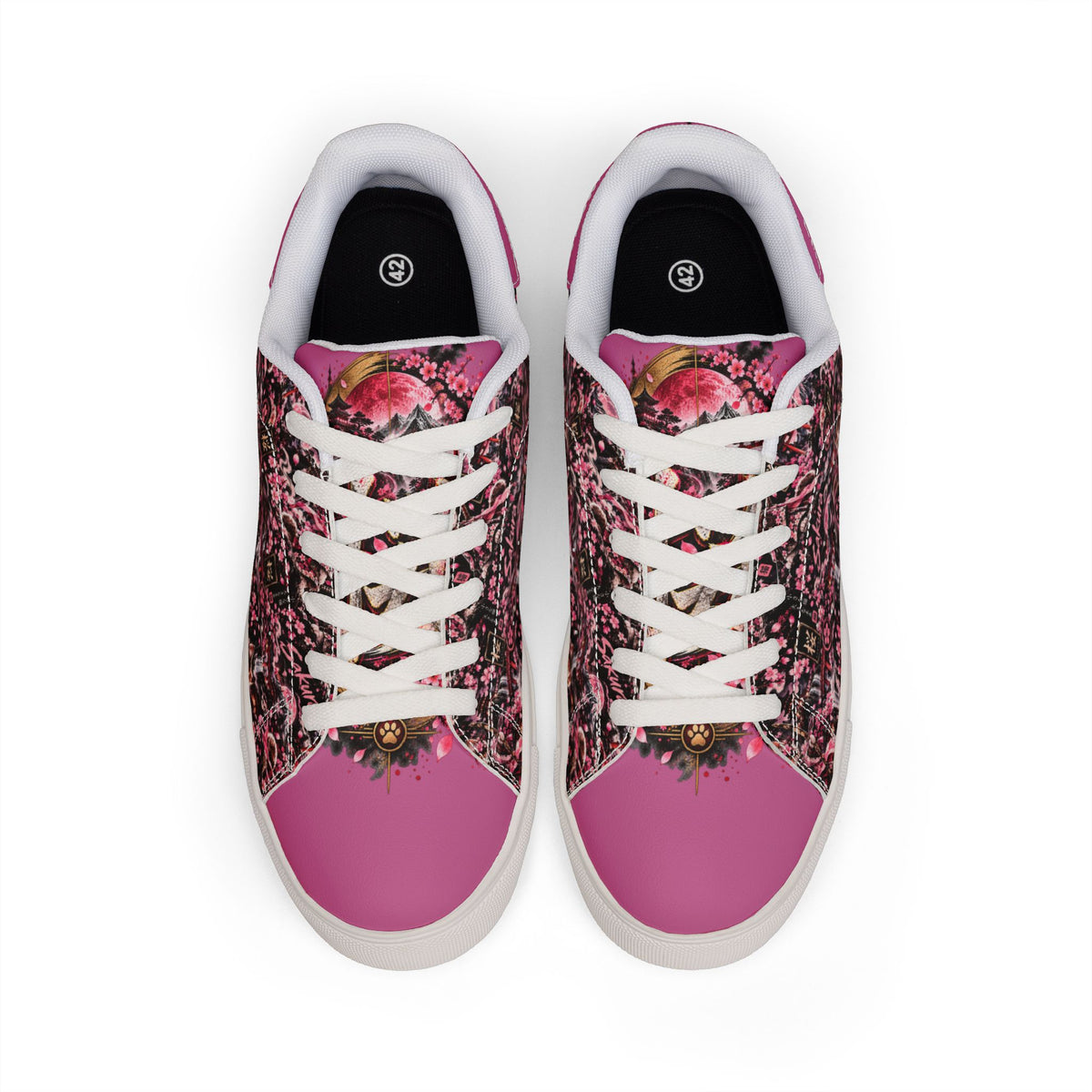 SAKURA 🌸 — The Blossom Archer Men's Low-Top Leather Sneakers