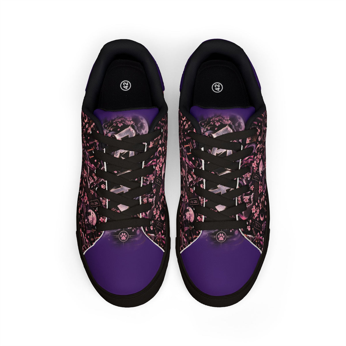 TSUKIKO 🌙 — The Moon Guardian Men's Low-Top Leather Sneakers