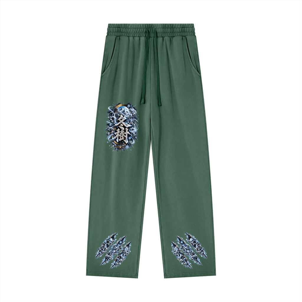 FUYUKI ❄️ — The Snow Warrior Unisex Heavyweight Vintage Wash Sweatpants