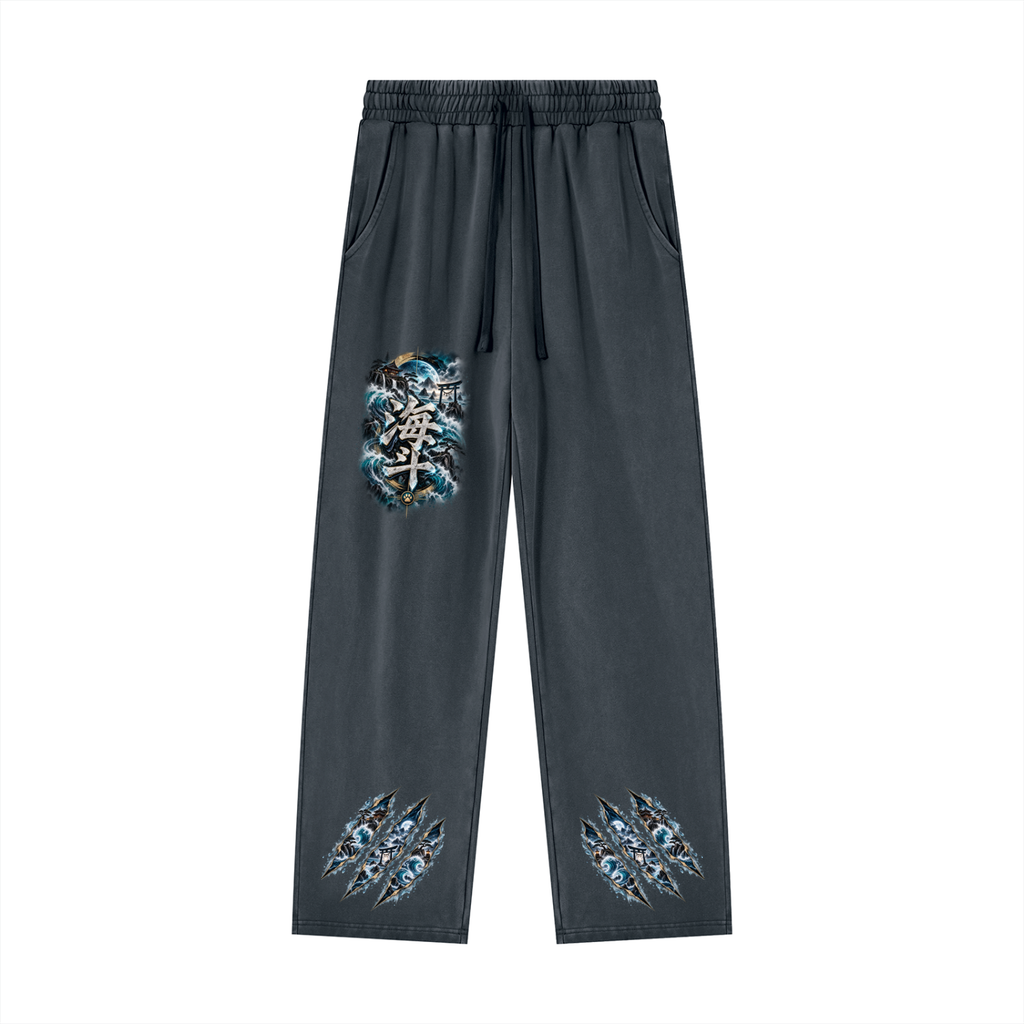 KAITO 🌊 — The Ocean Ronin    Unisex Heavyweight Vintage Wash Sweatpants