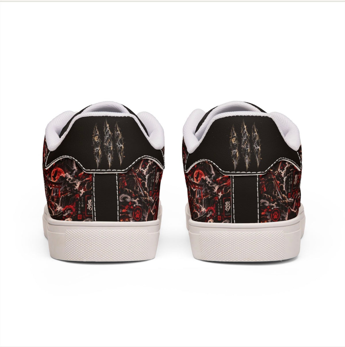 KAGE 🌑 — The Shadow Ninja Men's Low-Top Leather Sneakers