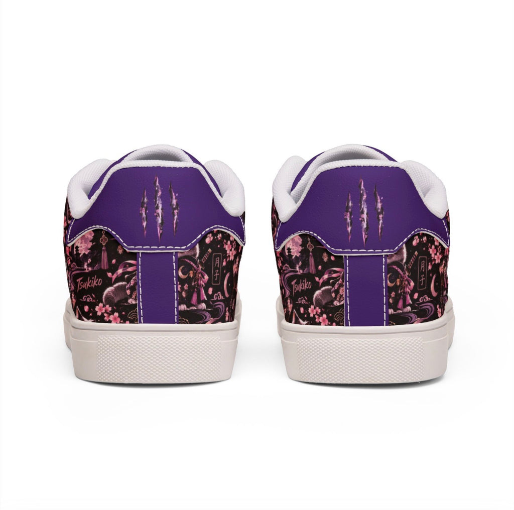 TSUKIKO 🌙 — The Moon Guardian Men's Low-Top Leather Sneakers