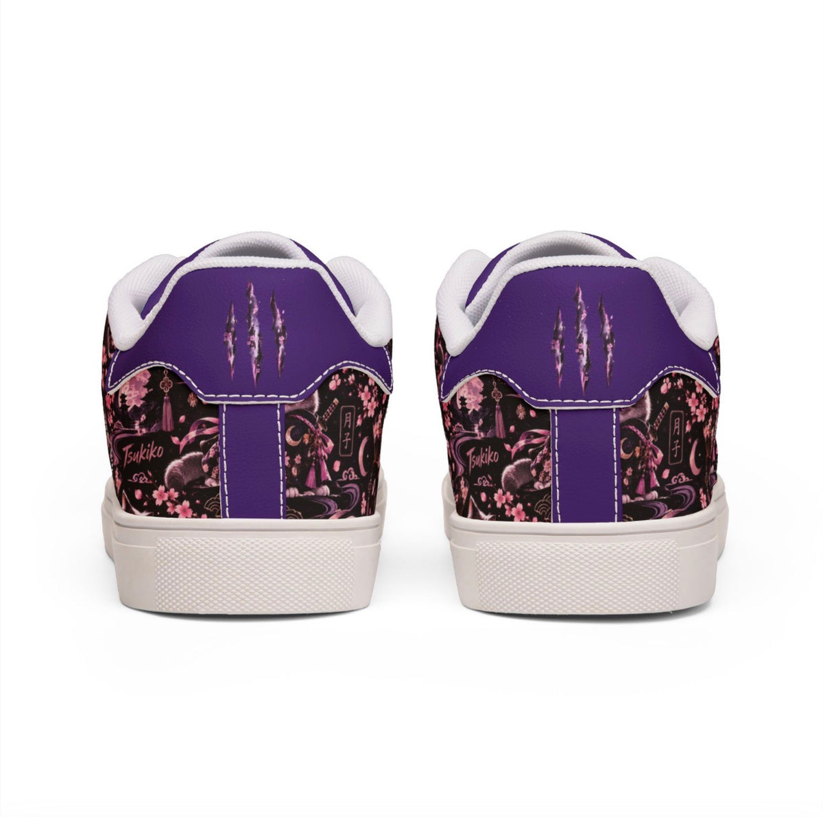 TSUKIKO 🌙 — The Moon Guardian Men's Low-Top Leather Sneakers