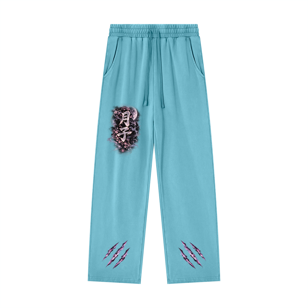 TSUKIKO 🌙 — The Moon Guardian Unisex Heavyweight Vintage Wash Sweatpants