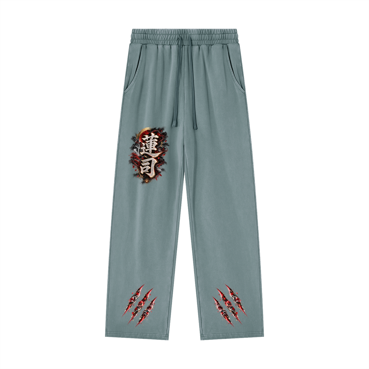 RENJI 🪷 — The Warrior Monk   Unisex Heavyweight Vintage Wash Sweatpants