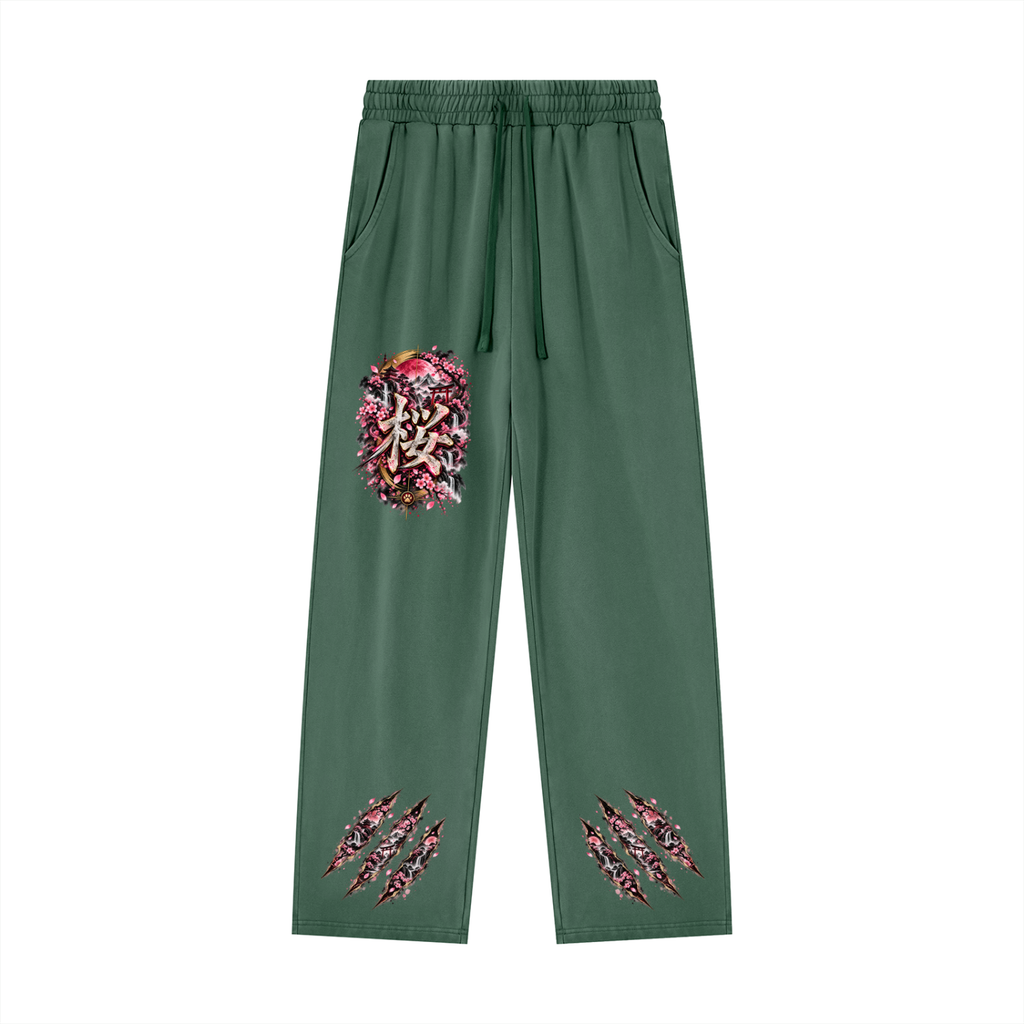 SAKURA 🌸 — The Blossom Archer Unisex Heavyweight Vintage Wash Sweatpants