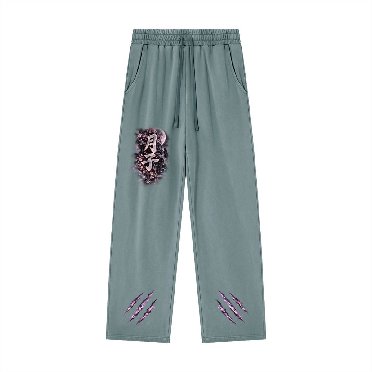 TSUKIKO 🌙 — The Moon Guardian Unisex Heavyweight Vintage Wash Sweatpants